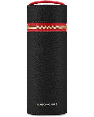 Maison De Sabre Leather Brush Case - Black