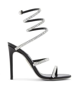 Rene Caovilla Cleo Crystal-Embellished Sandals - White