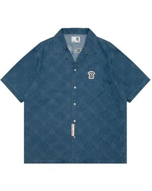 Aape By A Bathing Ape Hemd Mit Monogramm-Logo - Blau