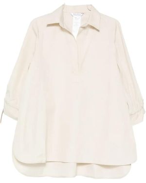 Max Mara Adorni Drawstring-Cuff Blouse - White
