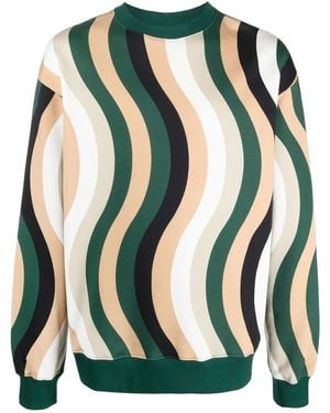 Camper Sudadera Con Motivo De Ondas - Verde
