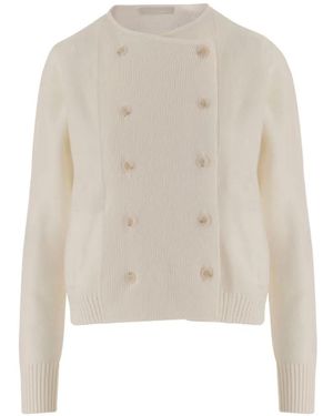 Allude ダブルノーカラーカーディガン - ホワイト