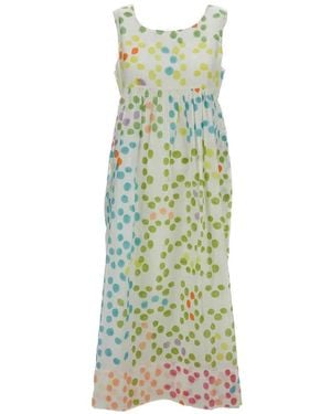Injiri Bubble Midikleid Mit Polka Dots - Grün