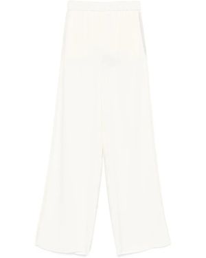 Marella Elastic-Waist Wide-Leg Pants - White