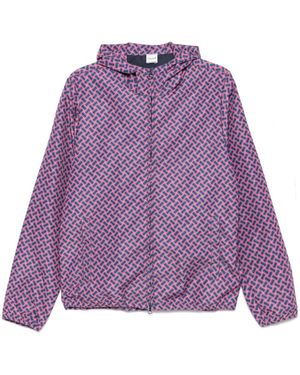Drumohr Geometrisch Gemusterte Jacke - Lila