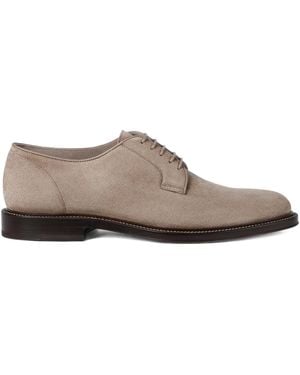 Brunello Cucinelli Suede Derby Shoes - Brown