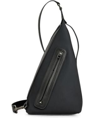 Tod's Leather-Trim Triangular Backpack - Black