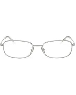 Prada Brille Mit Eckigem Gestell - Weiß