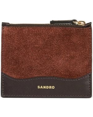 Sandro ファスナー財布 - ブラウン