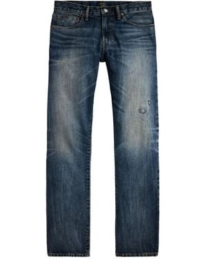 Polo Ralph Lauren Repaired-Detail Cotton Jeans - Blue