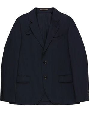 Incotex Throat-Latch Single-Breasted Blazer - Blue