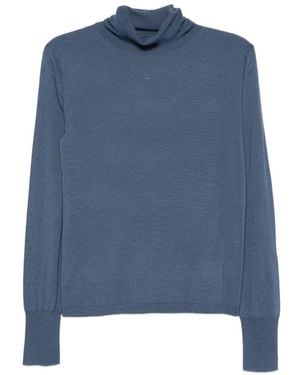 Aspesi Roll-Neck Wool Sweater - Blue