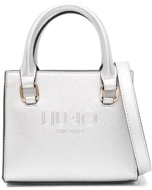 Liu Jo Borsa Mini Con Logo Goffrato - Bianco