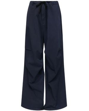 MM6 by Maison Margiela Pantalon À Plis À Lien De Resserrage - Blue