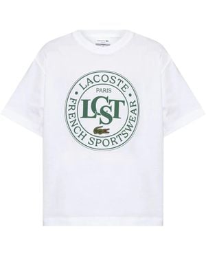 Lacoste T-Shirt mit Logo-Print - Weiß