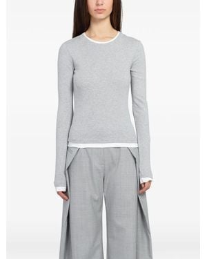 St. Agni Layered Long-Sleeve Tt-Shirt - Grey