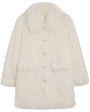 Apparis Pamela Single-Breasted Coat - White