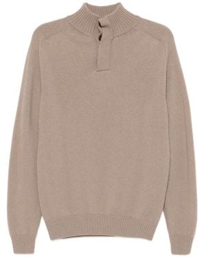 Aurélien City Button Jumper - Natural