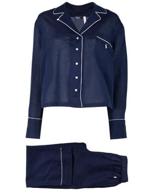 Polo Ralph Lauren Set De Pijama De Manga Larga - Azul