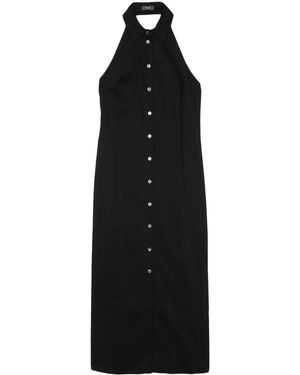 Peserico Rhinestone-Embellished Maxi Dress - Black