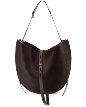 MINOBOSSI Liz Ponyskin Shoulder Bag - Brown
