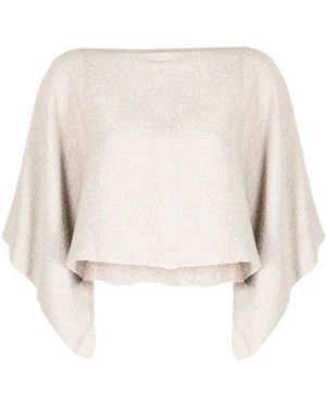 Voz Cape-Style Knit Jumper - White