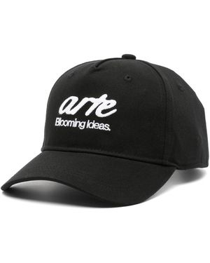 Arte' Embroidered-Logo Cap - Black