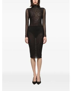 Atu Body Couture Haut Et Jupe Mi-Longue Noirs