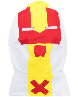 Walter Van Beirendonck Mascherina Con Stampa - Bianco