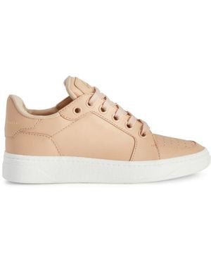 Giuseppe Zanotti Calf-Leather Lace-Up Trainers - Brown