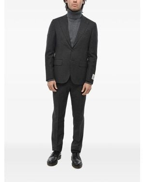 Corneliani Single-Breasted Wool Suit - Black
