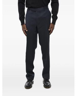 Corneliani Scalloped-Hem Wool Pants - Blue