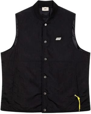 Autry Buttoned Nylon Vest - Black