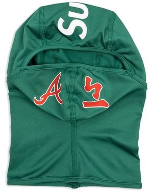 Supreme X Mlb Kanji Teams Atlanta Braves "Light Pine" Lightweight Balaclava - Green