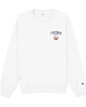 Chocoolate Logo-Embroidered Sweatshirt - White