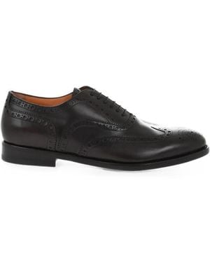 Santoni Oxford-Schuhe Mit Budapestermuster - Schwarz
