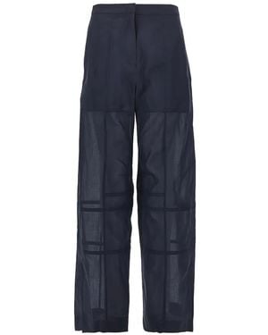 Jil Sander Cotton Organdy Pants - Blue