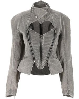 Vivienne Westwood Beetle Denim Jacket - Grey