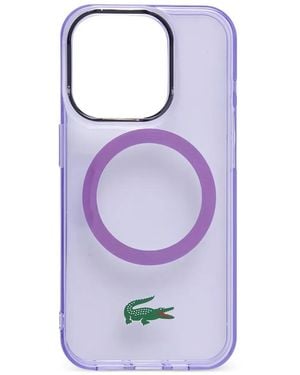 Lacoste Logo-Plaque Iphone 15 Pro 6.1 Case - Purple