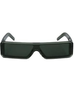 Rick Owens Geth Rectangle-Frame Sunglasses - Green