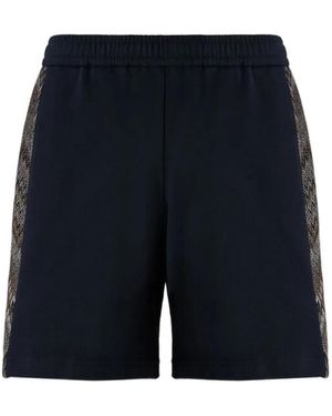 Missoni Zigzag-Insert Track Shorts - Blue