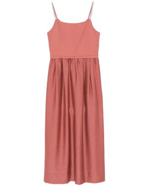Peserico Bead-Embellished Pleated Midi Dress - Pink