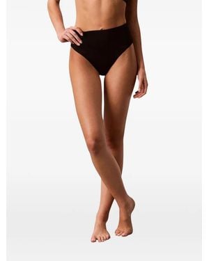 Calvin Klein High-Waisted Bikini Bottom - Black