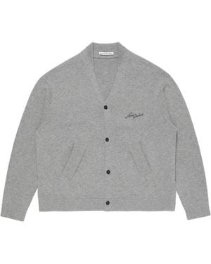 Acne Studios Bestickter Cardigan - Grau