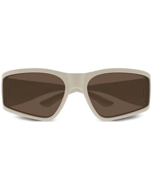 Balenciaga Occhiali Da Sole Geometrici - Marrone