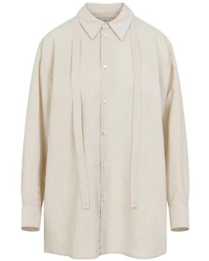 Lemaire Long Shirt With Tie - White