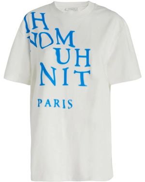ih nom uh nit Cotton T-Shirt - Blue
