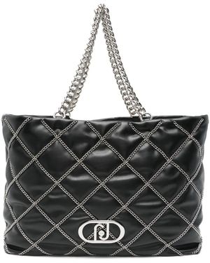 Liu Jo Handtasche mit Rautensteppung - Schwarz