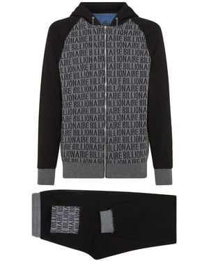 Billionaire Logo-Detail Tracksuit - Black