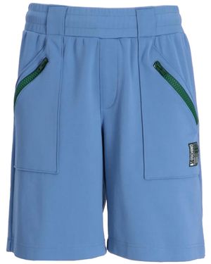 Moschino Shorts Sportivi Con Ricamo - Blu
